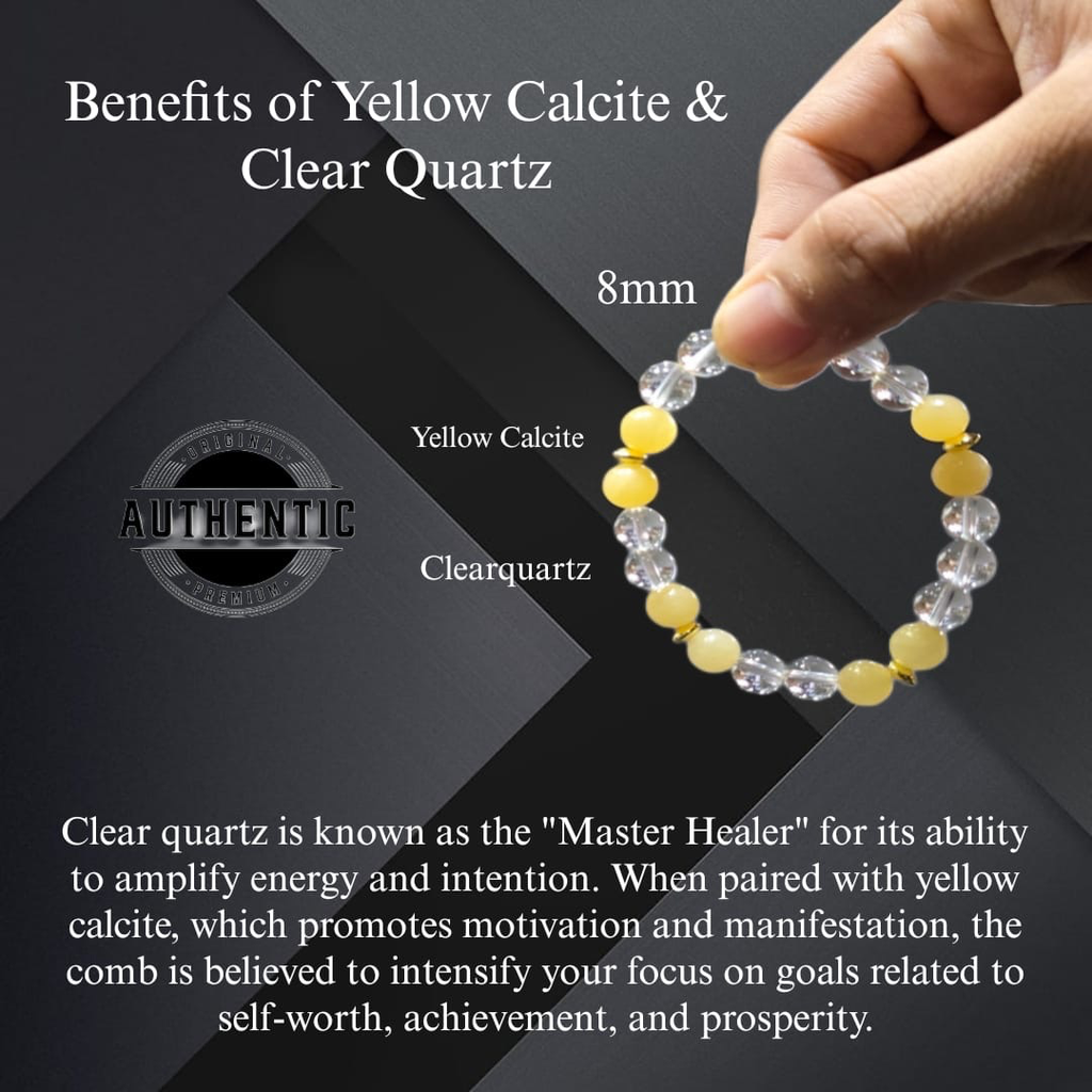 Yellow Calcite & Clear Quartz